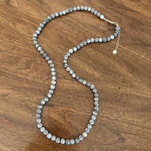 Park Lane | Grey Agate Beaded Necklace | 30 1/2” Adjustable